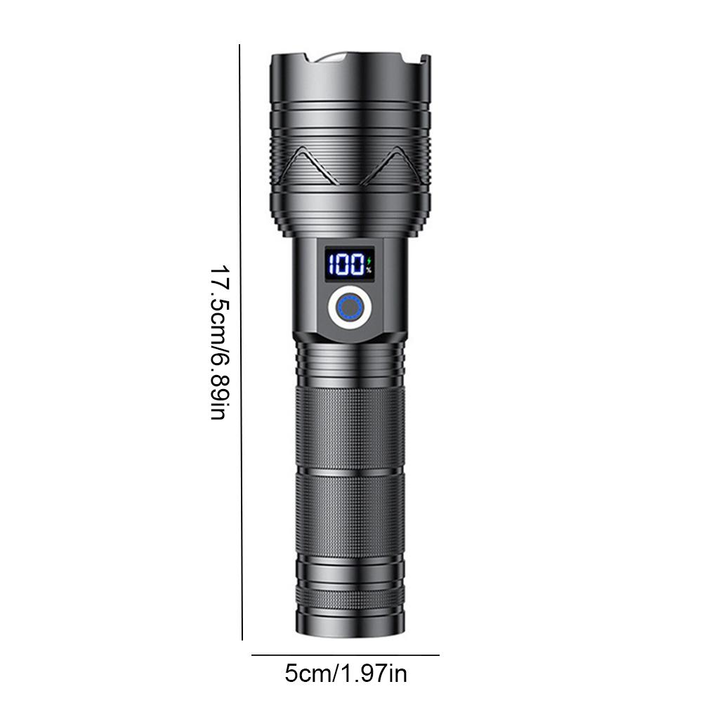 20W LED Outdoor Zoom Torch 1000LM USB Rechargeable Powerful Handheld Flash Light Telescopic Zoom for Camping Hiking Emergencies