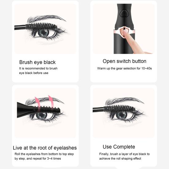 Электрические щипцы для завивки ресниц с подогревом, 3 регулируемых температуры, USB перезаряжаемый портативный инструмент для завивки ресниц с быстрым нагревом, подарок на день рождения для женщин и девочек