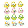 12x Easter Baskets for Kids Bunny with Handle Small DIY Egg Gift Party