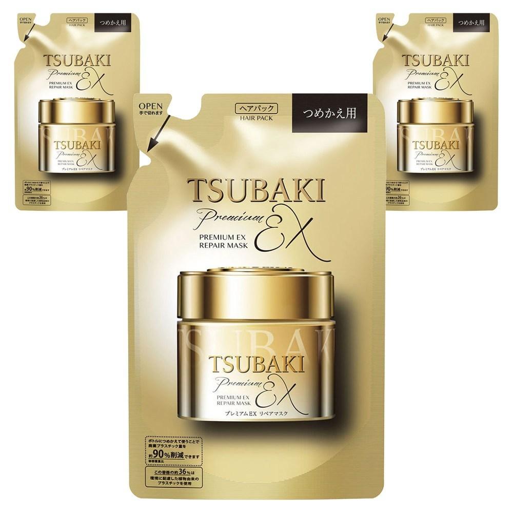 Tsubaki Premium EX Repair Mask Hair Pack 150g x 3 pcs Refill Type
