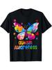 Autism Awareness T-Shirt Puzzle Butterfly Graphic With Autism Awareness Text, Black, Colorful Puzzle