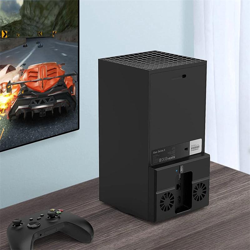 Для Xbox Series X Консоль Охлаждающий Вентилятор Док-станция Тонкая Вертикальная Подставка Боковой Радиатор USB Игровой Кулер для Игровой Консоли Xbox