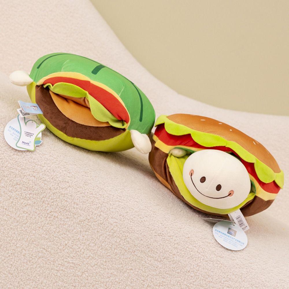 Stuffed Turtle Transform Hamburger Soft Turtle Plush Doll Flip Sides Plush Doll Girls