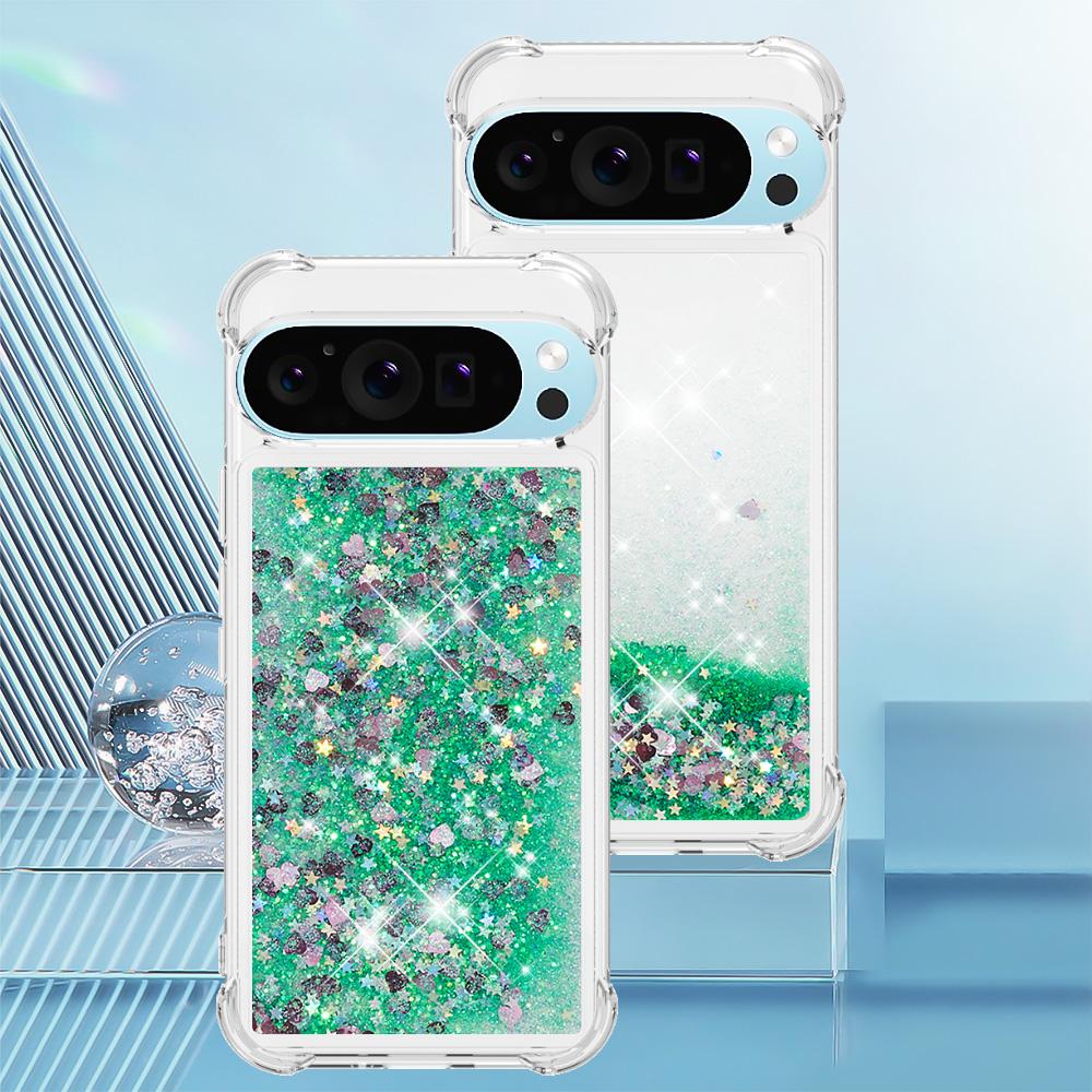 Блестящий Чехол-Жидкий Песок для Google Pixel 10 Pro XL 9 8 Pro 10A 9A 8A 7A с Подушкой Безопасности, Противоударный Защитный Чехол Funda