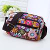 Middle Aged and Elderly Crossbody Bag Single Shoulder Bag Small Flower Cloth Bag Middle-aged Women's Bag Casual Nylon Canvas Bag