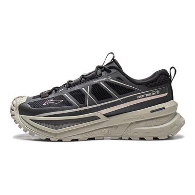 Li Ning Outdoor CF Tracing, Xingchuan SE Амортизация Поддержка Баланс Низкие Туристические Ботинки Унисекс Черный Обсидиан Серый AHTV015-9