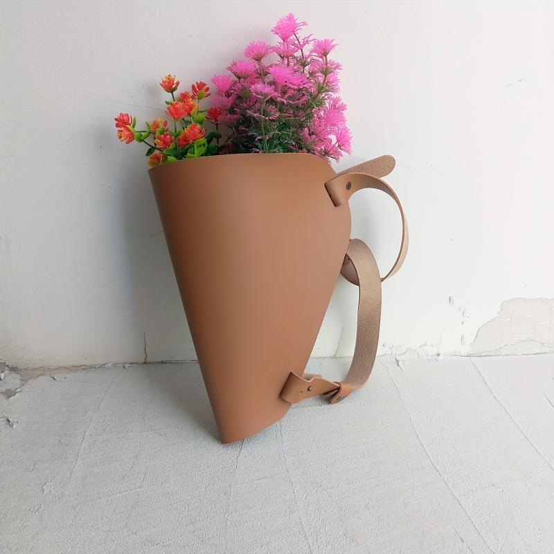 Hanging Flower Bouquet Bag with Non-slip Handle Durable Canvas Floral Carrier for Flower Shop Retail Supply Use