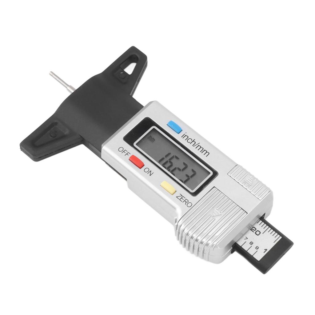 Цифровой измеритель глубины протектора шин Инструмент для измерения глубины протектора шин Диапазон 0-25,4 мм Точное считывание