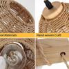 NEW Bamboo Lantern Wall Lamp Natural Rattan Wicker Chandeliers Hand-Woven Bamboo Room Decor Lampshades Wall Light Fixtures