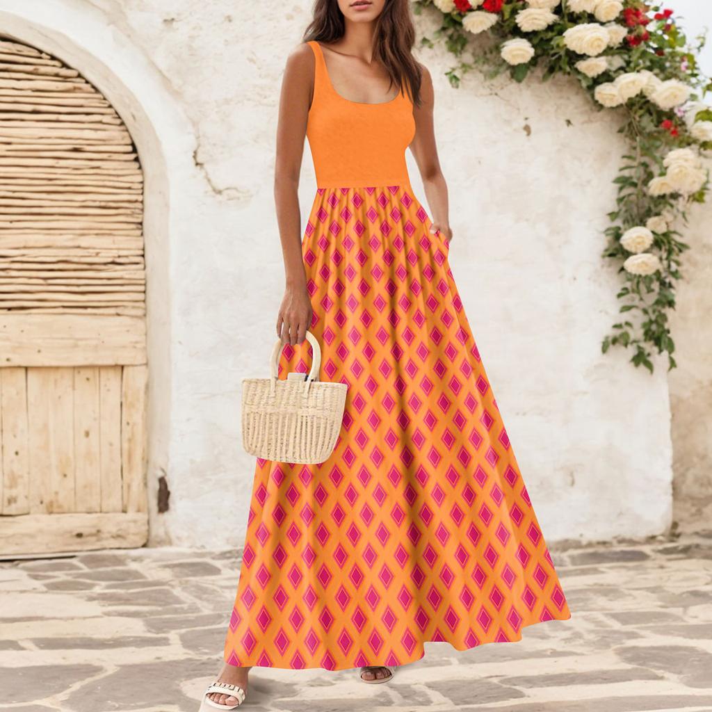 Women's Flowing Dresses Women's Summer Dresses Casual Long Dresses Cute Floral Long Dresses