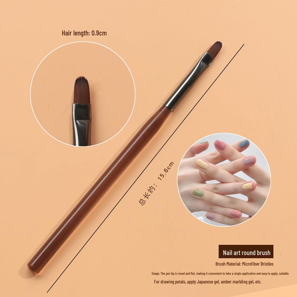 Набор двухсторонних кистей для нейл-арта: Акриловая подставка для ручек, ручки для линейного рисунка и градиента