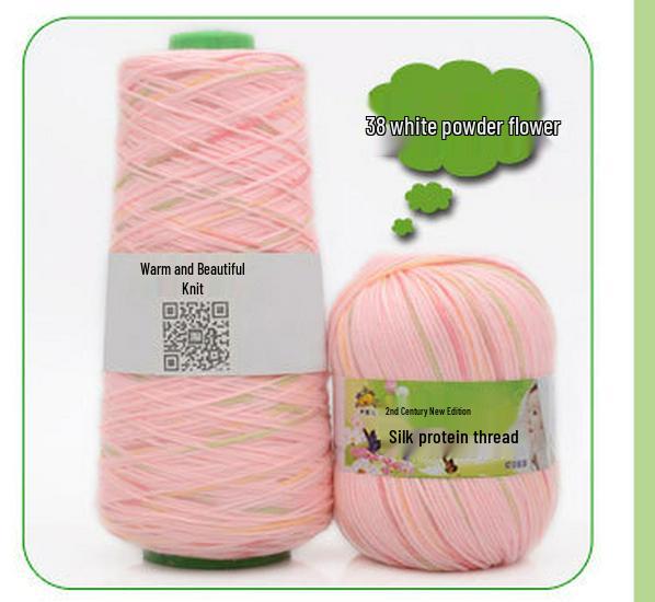 Детская пряжа из хлопка с протеином шелка для вязания и вязания крючком шарфа
