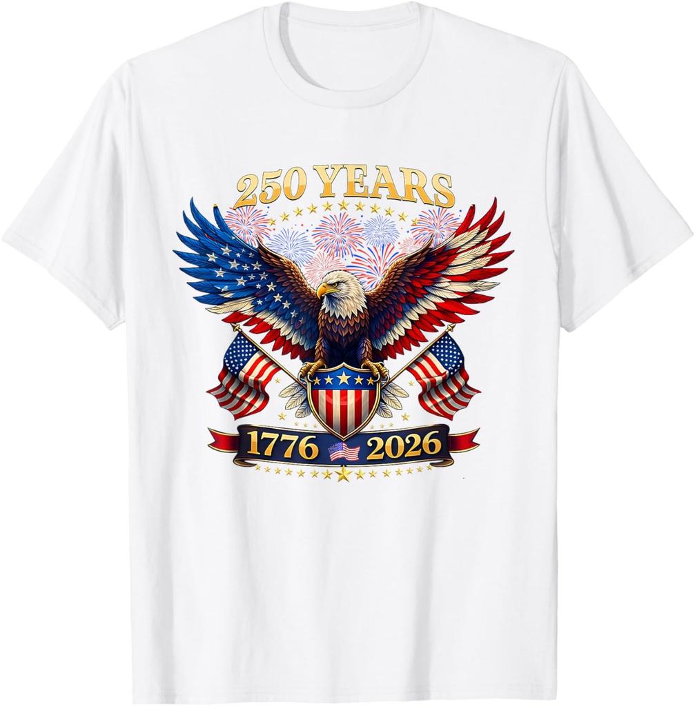 American 1776 2026 250th 4th July Independence Day Unisex T-Shirt