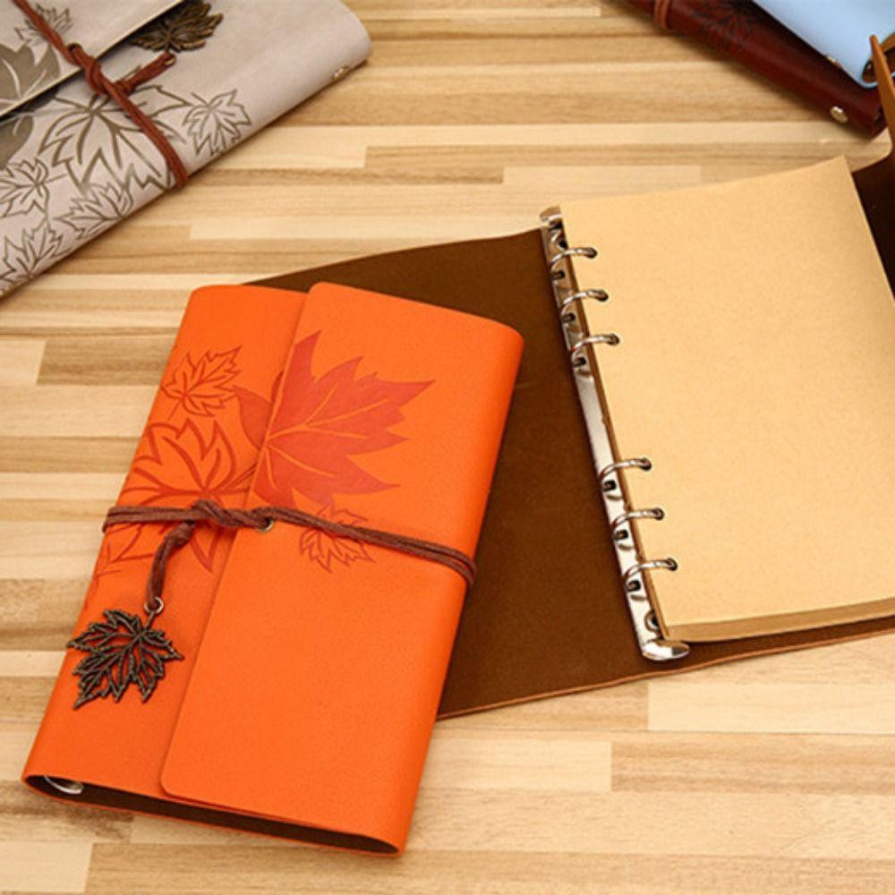 Kraft Paper PU Leather Kraft Notebook A7/A6/A5 Spiral Notebook Journal Diary
