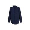 Polo Ss23 Solid Color Polo Collar Single Breasted Long Sleeve Shirt Men Shirts Blue 710890432-001