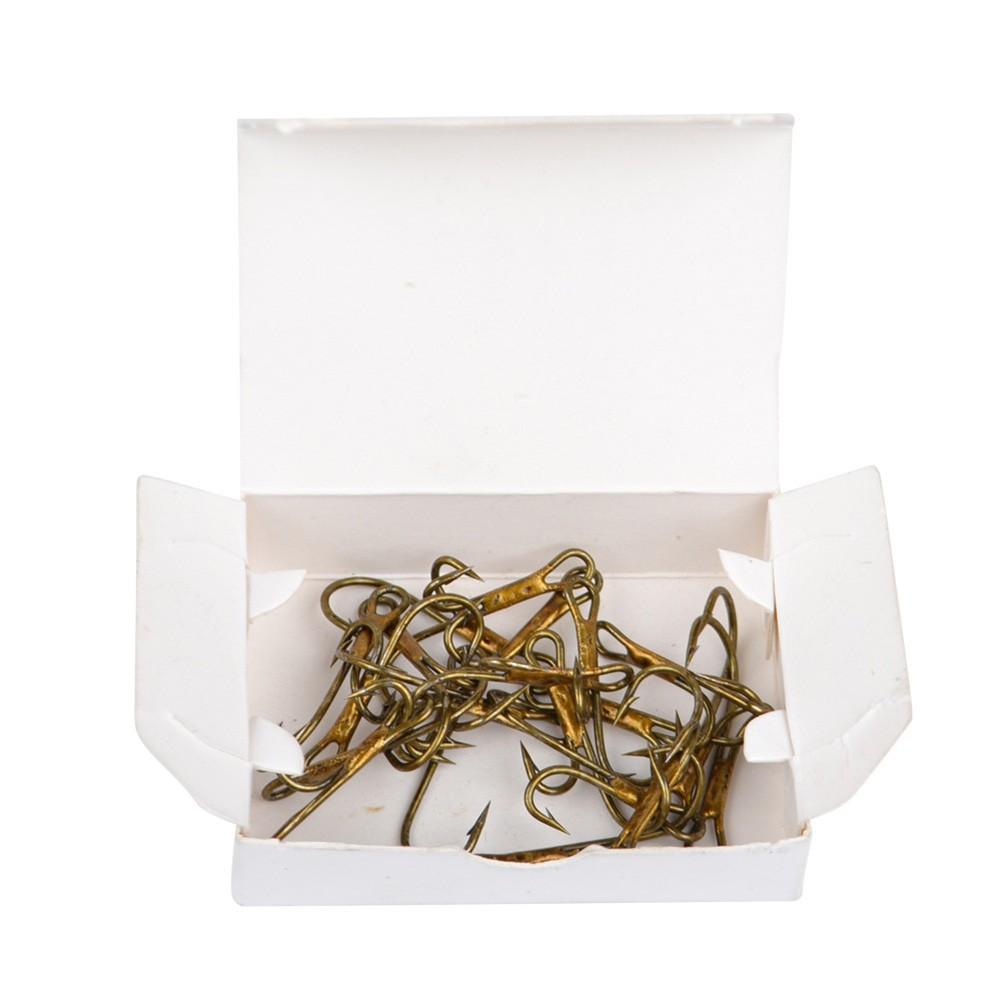 Ultra Sharp 20pcs Double Hook Fishing Crank Pike Fish Gadgets High Carbon Steel