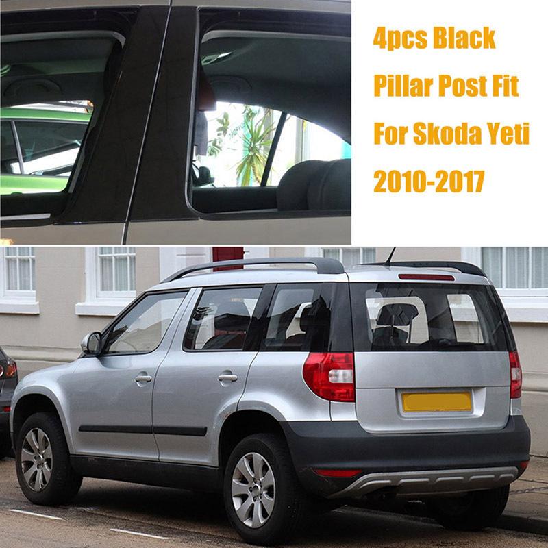 Подходит для Skoda Yeti 2010 2011 2012 2013 2014 2015 2016 2017 оконные стойки стойки двери обшивка наклейки украшения глянцевый черный