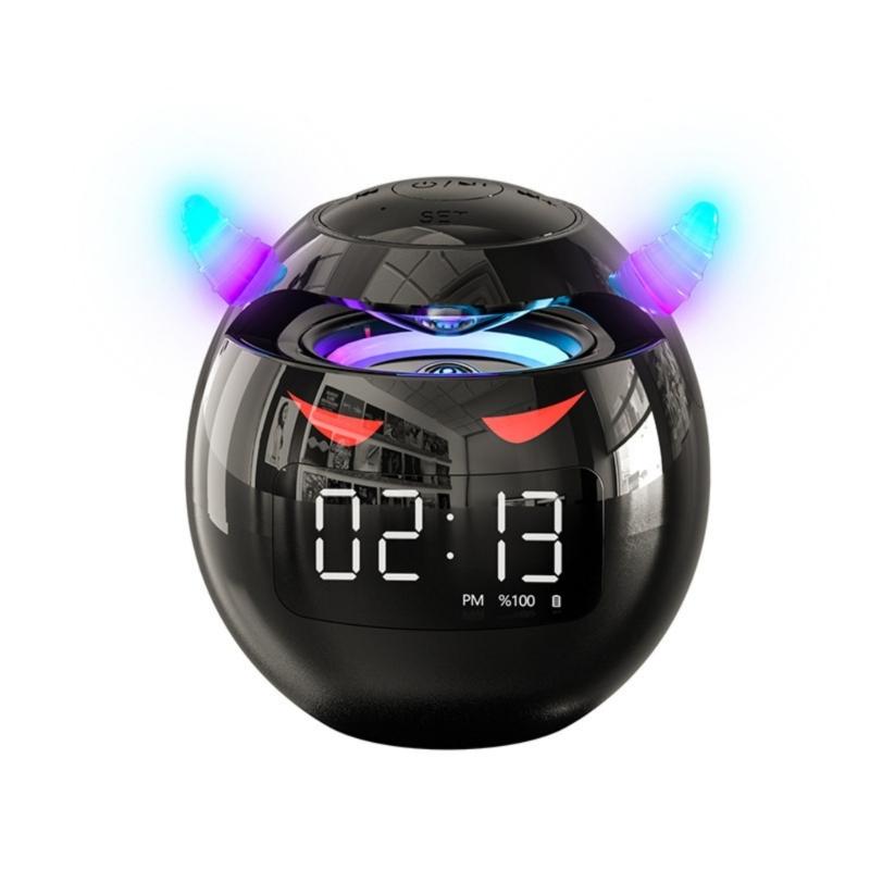Portable BT5.1 Speaker with HIFI Sound Bass Boost and with Clock Alarm for Home Office Use