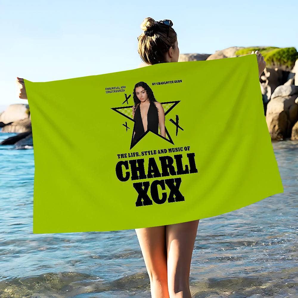 Singer C-Charli X-XCX B-Brat Big Microfiber Beach Towels Quick Dry Towel Sand Beach Towels Pool Towel for Travel Swim Pool Yoga