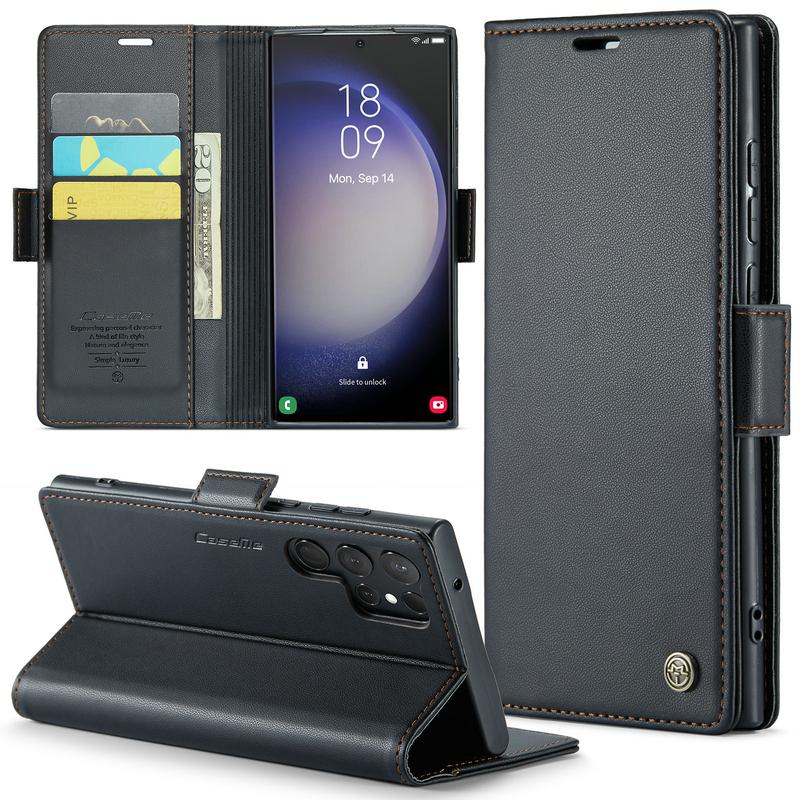 Флип кожаный чехол для Samsung Galaxy S23 Ultra S22 Plus A71 A51 A52 A53 A34 A73, защитный противоударный чехол для карточек