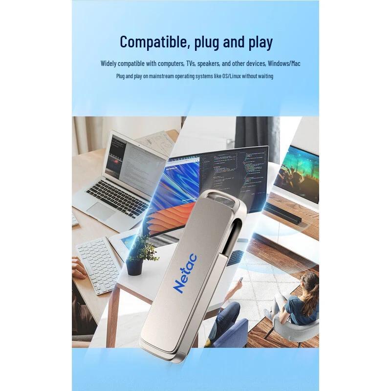 Netac Высокоскоростной USB 3.2 флеш-накопитель UA33