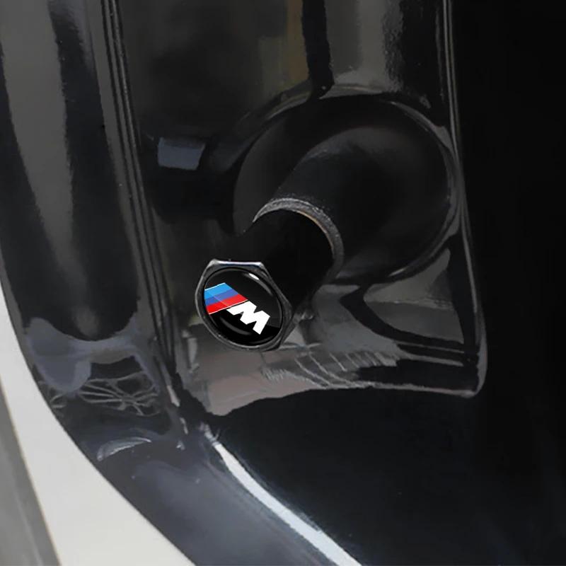 4Pcs Car Wheel Tire Valve Caps Air Stem Covers Accessories E46 E39 E70 F10 F20 F30 X5 X6 X1 M3 M5 M6 E71 F01 F02 F87 HJ5