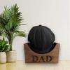 Wooden Baseball Cap Stand Dad Inscribed Thick Large Capacity Stackable Father Day Gift