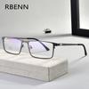 RBENN Big Frame Men's Anti Blue Light Reading Glasses High Quality Stainless Steel Business Computer Reader Photochromic Eyewear