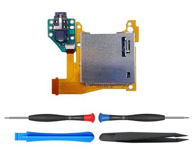 ElecGear Сменный слот для игровых карт, адаптер для игровых карт, модуль печатной платы для Switch Lite с аудиоразъемом для наушников, ремонтные запчасти, набор инструментов в комплекте, ридер, HDH-001