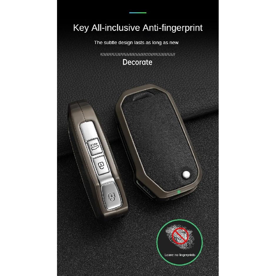 Чехол-брелок для автомобильного ключа из цинкового сплава + кожи для KIA Ceed 2023 CD Forte 2018 2019 2021 Cerato 2019 K3 Gt Seltos Sportage 2020 Sorento