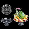 High Quality Creative Crystal Fruit Plate Plastic With Base Platter Household Kitchen Dried Fruit Melon Seeds Candy Tray Plate