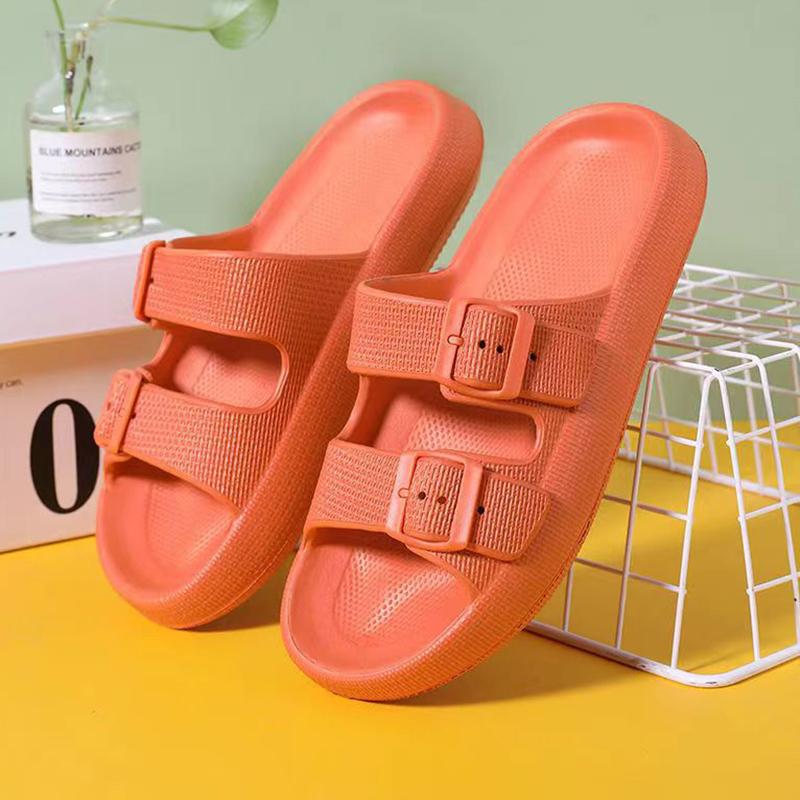 Мужские тапочки с регулируемой пряжкой, лето 2023 г., сандалии на толстой нескользящей платформе, удобная мужская пляжная обувь с мягкой подошвой