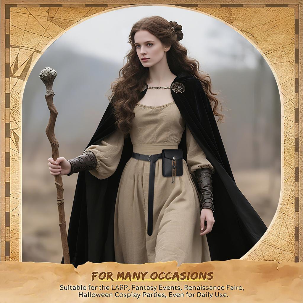 Костюмы эпохи Возрождения Vikinges Набор аксессуаров для костюма Средневековый Пиратский Кожаный Пояс Наручи Косплей Хэллоуин Костюмы