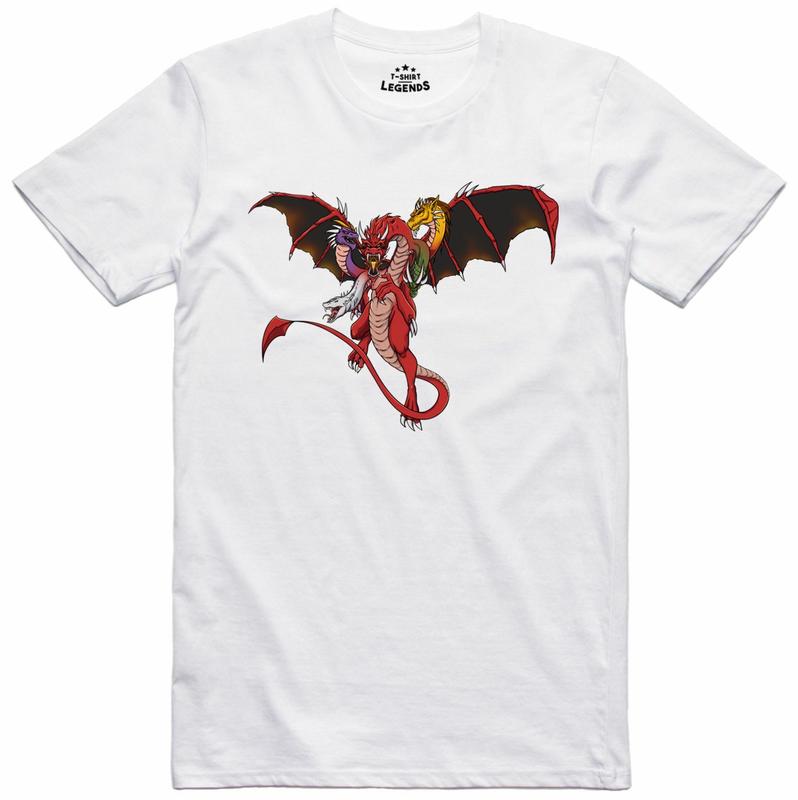 Tiamat Dragon Unisex T-Shirt Monster Role Playing Retro Regular Fit Tee