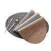 PVC Woven Table Mats Ellipse Solid Color Non-slip Waterproof Wear-resistant Heat-resistant Bowl Pads Drink Cup Coasters for Kitchen Home Bar Dining