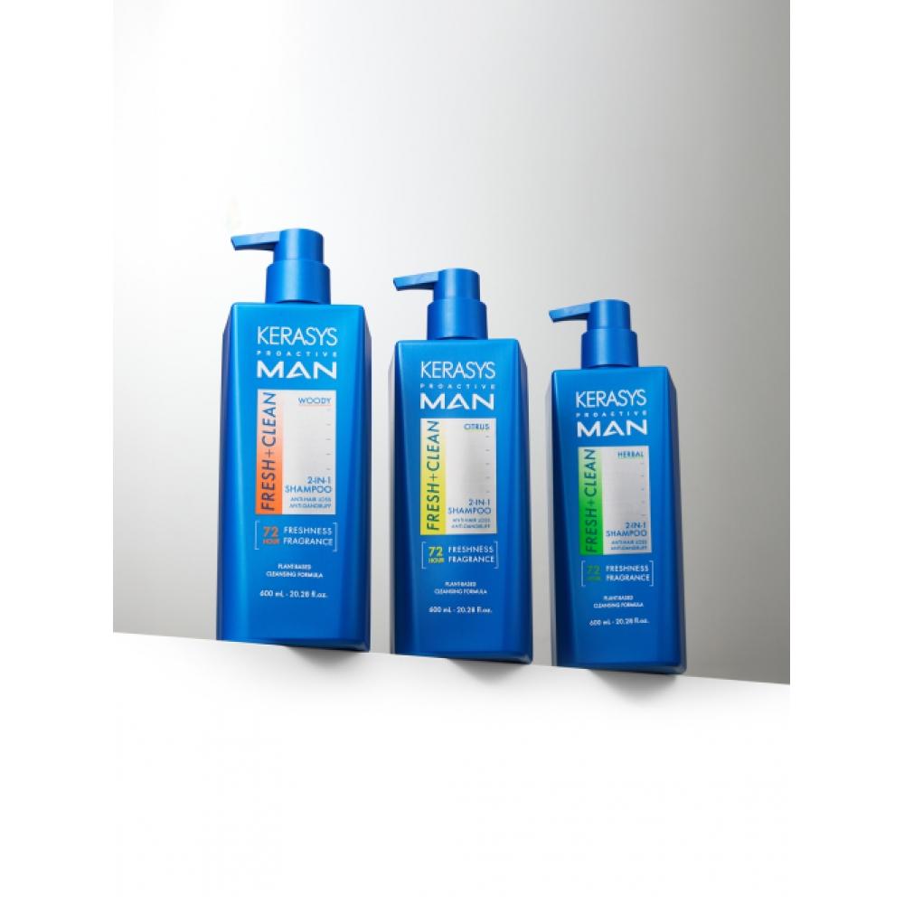 Kerasys [только для мужчин при выпадении волос] Proactiveman Шампунь 2-в-1 600 мл