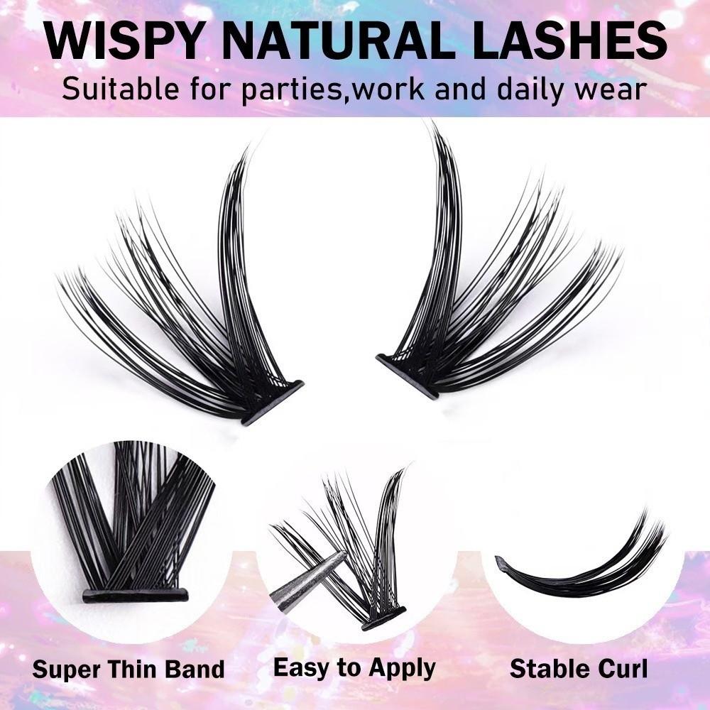 10/20/32Rows Mixed Length Thick Grafting Fake Eyelashes 12-16MM DIY Lashes Extension Women