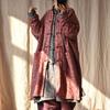 Cotton Linen Vintage Print Loose  Windbreaker Spring Retro Pockets Women 3 Colors Long Coat