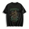 Chopper Garage NYC Футболка с принтом черепа в байкерском стиле Повседневная футболка Из чистого хлопка
