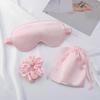 Silk-Like Eye Mask Set: Headband, Scrunchies, Bag - Perfect Wedding Favor & Outdoor Sleep Companion