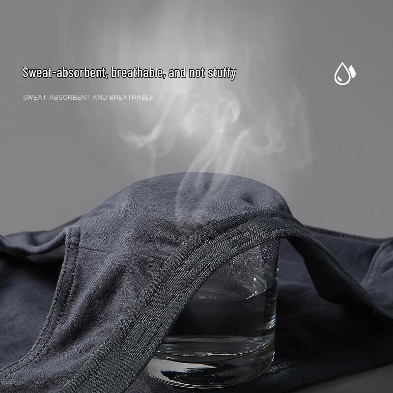 LANGSHA Мужские хлопковые антибактериальные трусы-слипы средней посадки