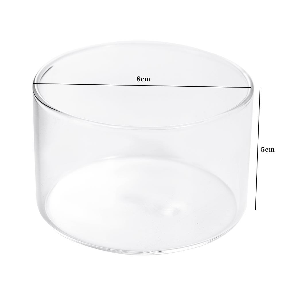 Mini Glass Pudding Cup Transparent Round Shaped Serving Bowls Candy Dishes Kitchen