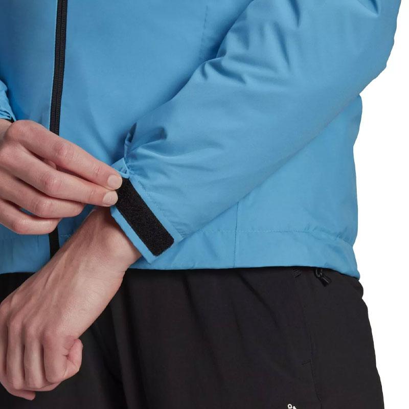 Adidas Женская горная дождезащитная куртка с буквенным принтом Женская куртка синего цвета HA2318