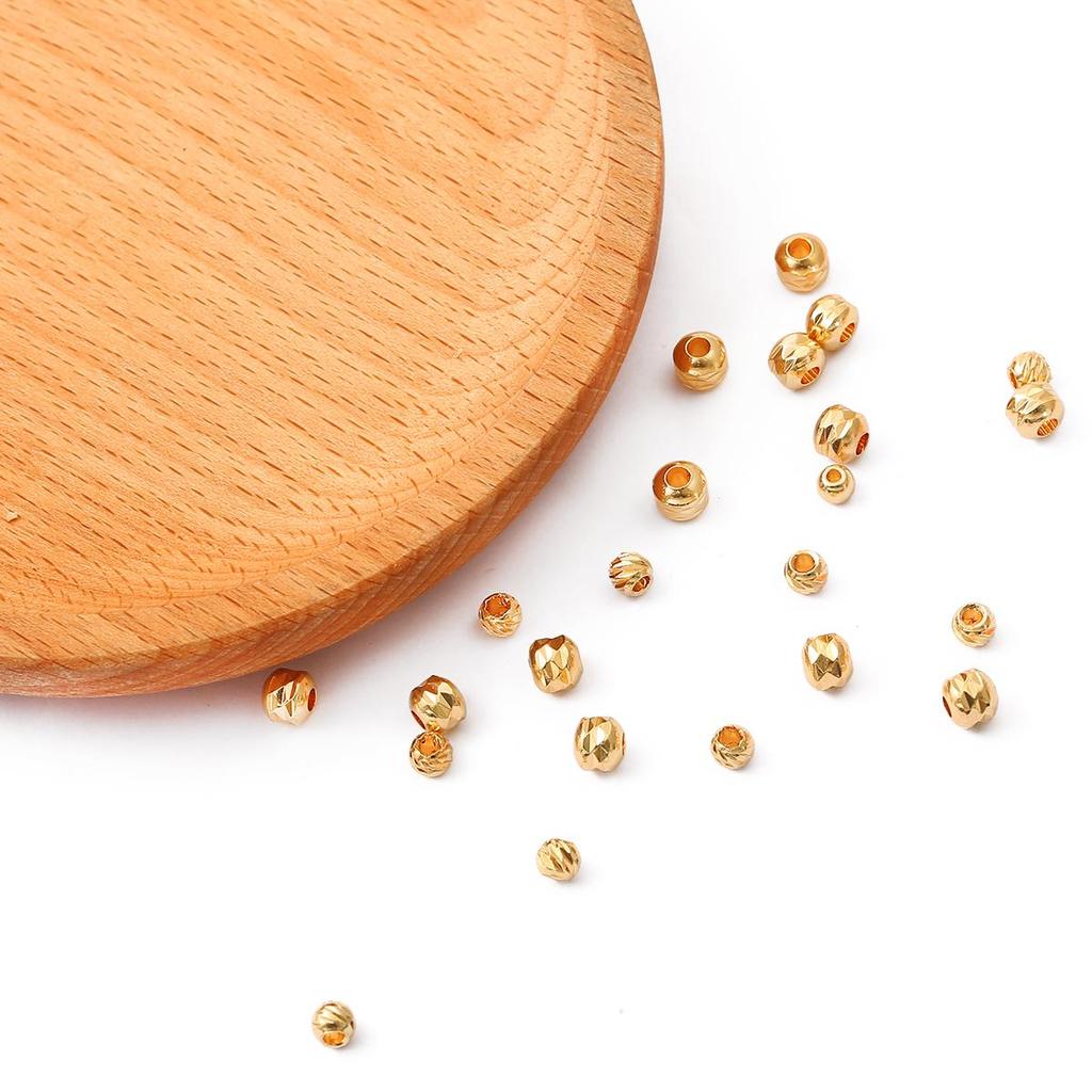 10/20Pcs Copper Plated Beads DIY Necklace Bracelet Earrings Making Supplies Jewelry Findings Components Accessories