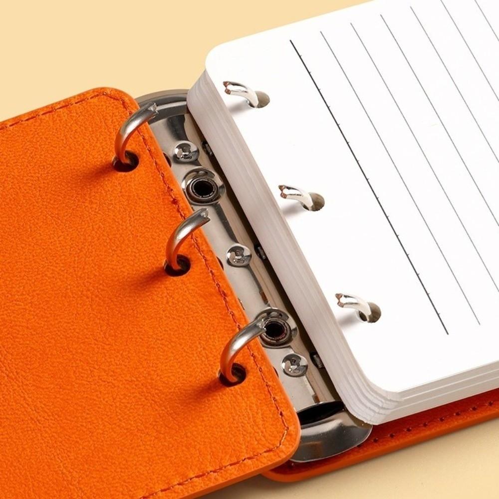 A7 Loose-leaf Notebook PU Leather Mini Journal Durable Note Pad  Travel