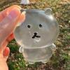 Cute Self Deprecating Bear Squeeze Toy Transparent Kawaii Expression Fidget Toy Squishy Sensory Anti-stress Christmas Gift