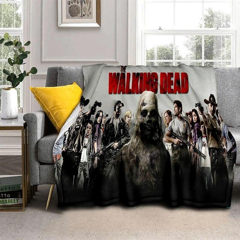 Одеяло TWD с 3D фильмом ужасов «Ходячие мертвецы», мягкое одеяло для дома, спальни, кровати, дивана, пикника, путешествия, офиса, одеяло, детское одеяло