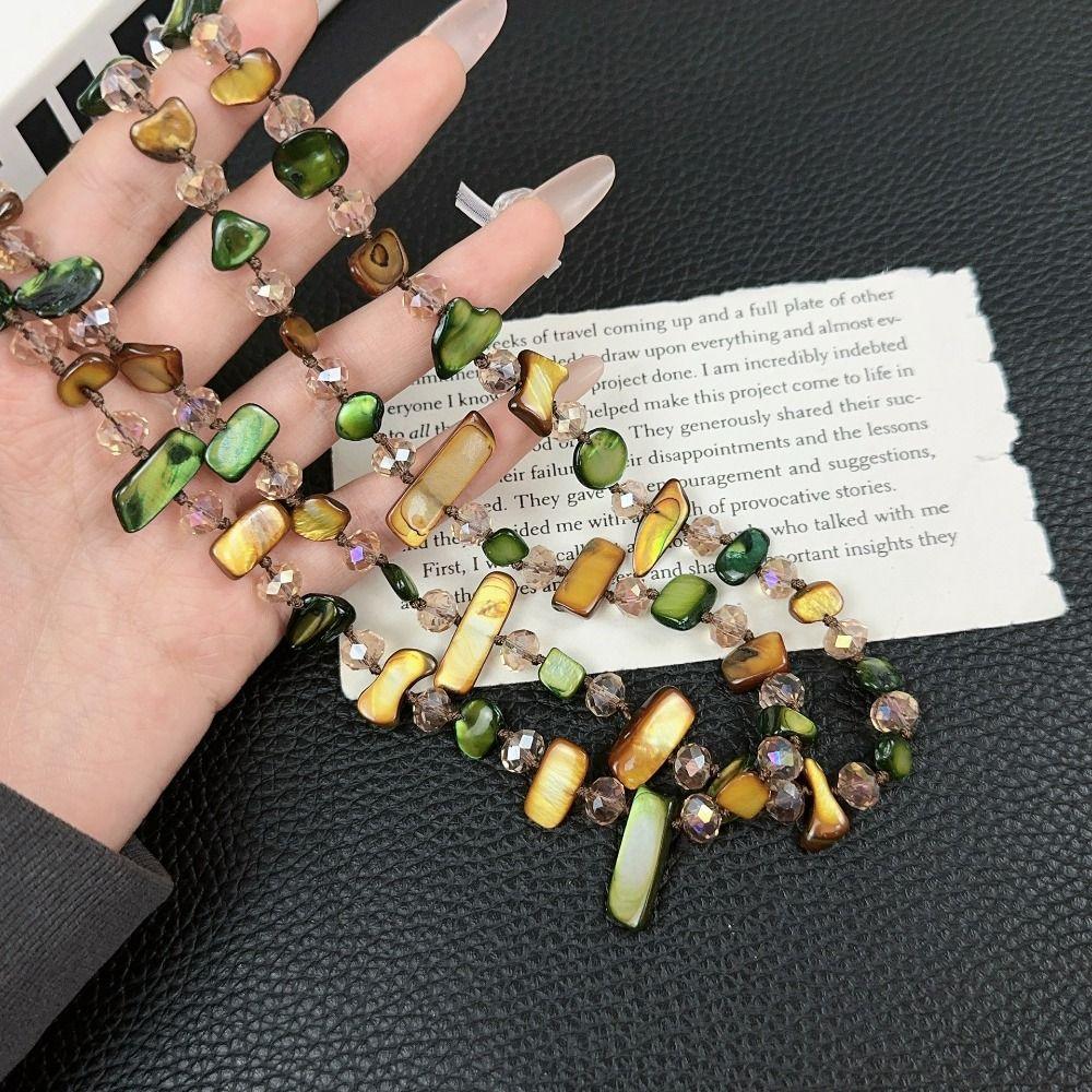 Креативное богемное ожерелье-подвеска, ретро двухслойное ожерелье, винтажная длинная цепочка-свитер, женское