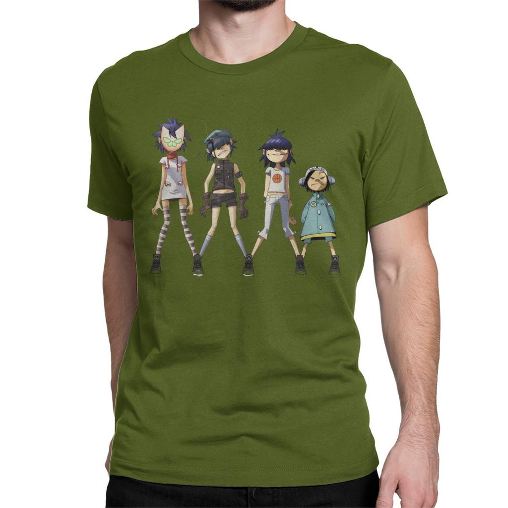 Gorillaz Rock Rapper футболки унисекс женские винтажные футболки из 100% хлопка футболки с круглым вырезом одежда с короткими рукавами плюс размер унисекс