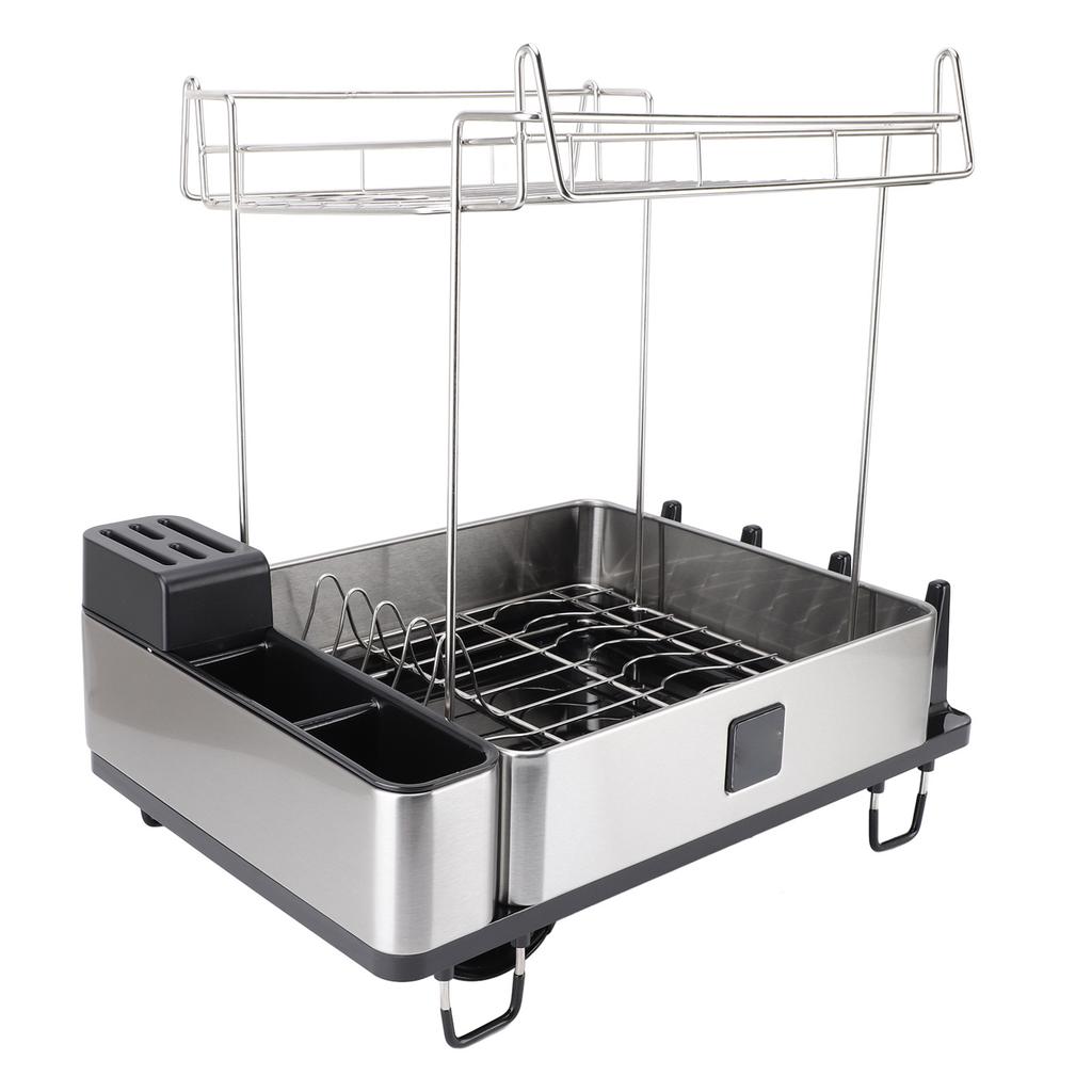 Сушилка для посуды из нержавеющей стали, устойчивая к высоким температурам, легко моется, экономит место